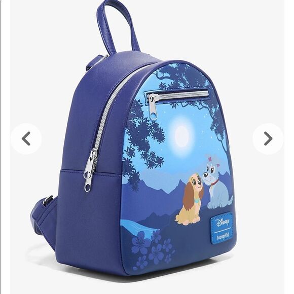 Loungefly Disney Lady and The Tramp Moonlight stroll mini backpack NWT - Picture 2 of 5